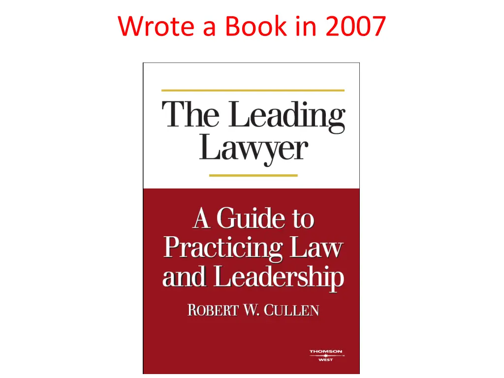 wrote a book in 2007