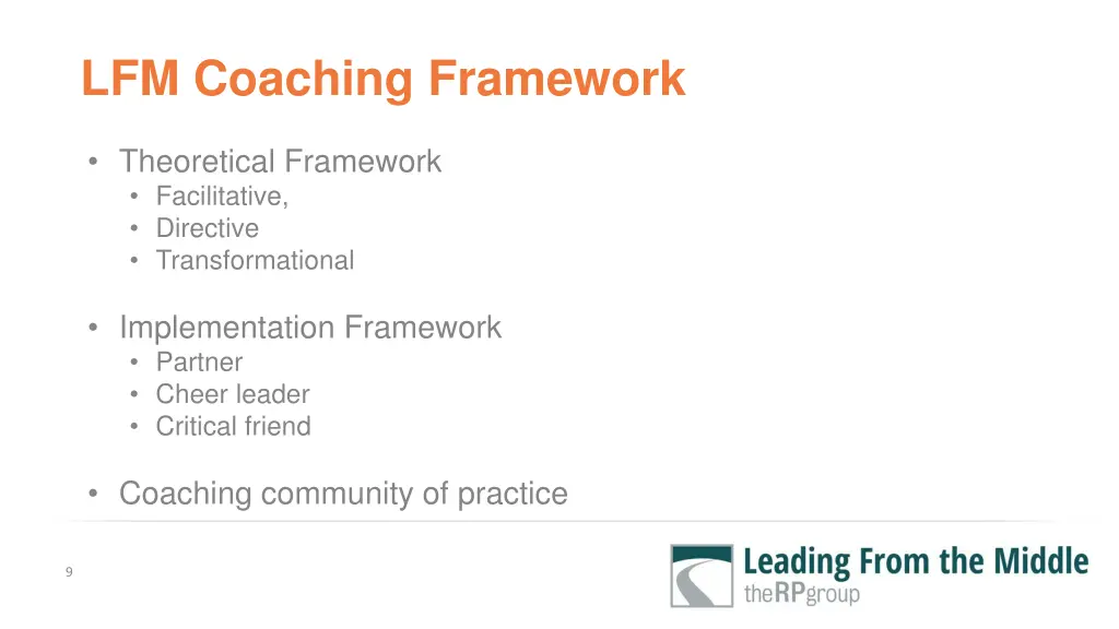 lfm coaching framework