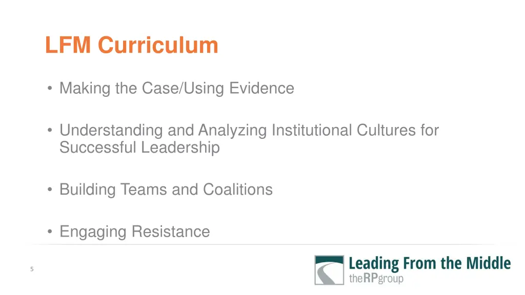 lfm curriculum