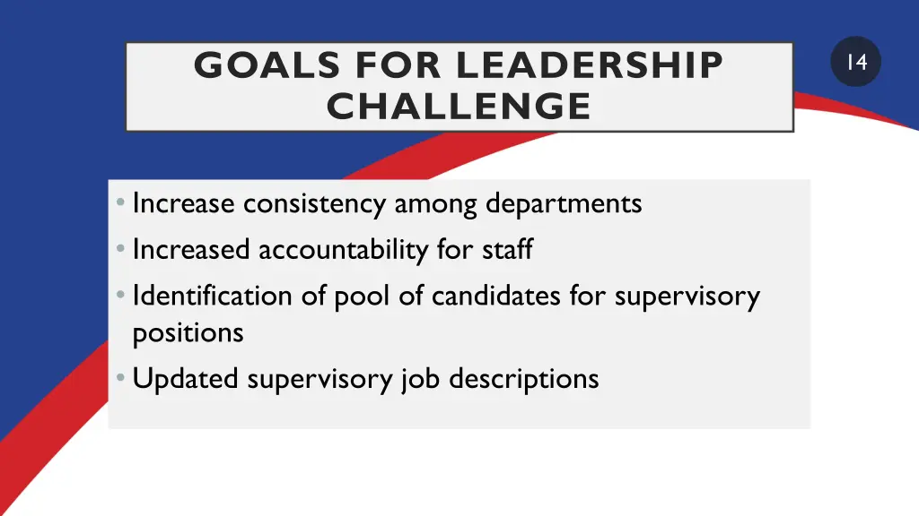 goals for leadership challenge