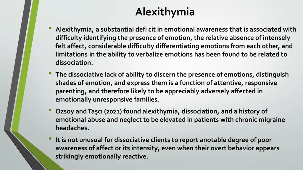 alexithymia