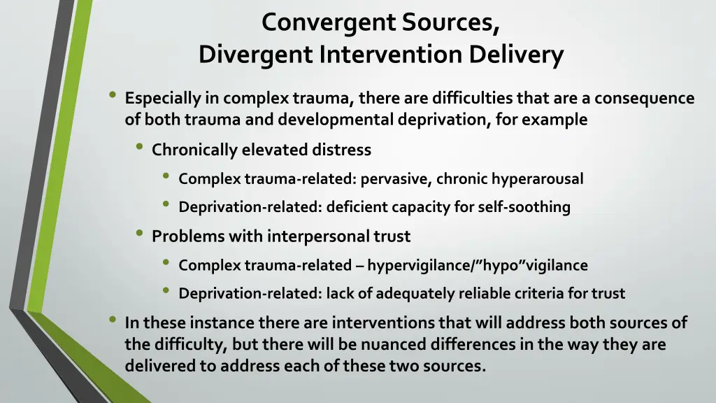 convergent sources divergent intervention