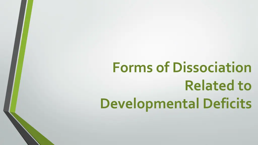 forms of dissociation