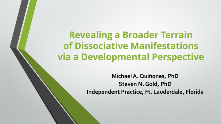 revealing a broader terrain of dissociative