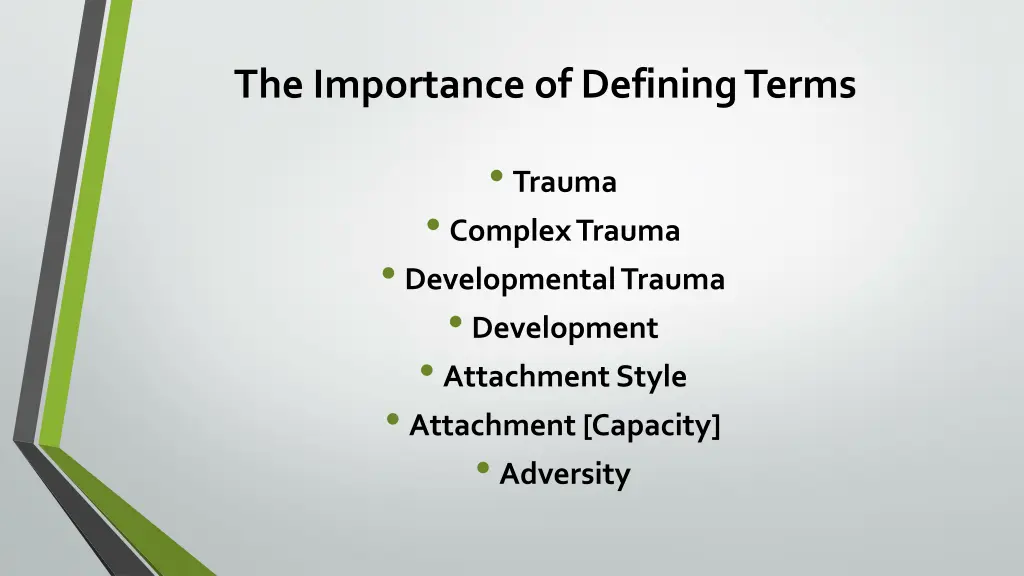 the importance of defining terms