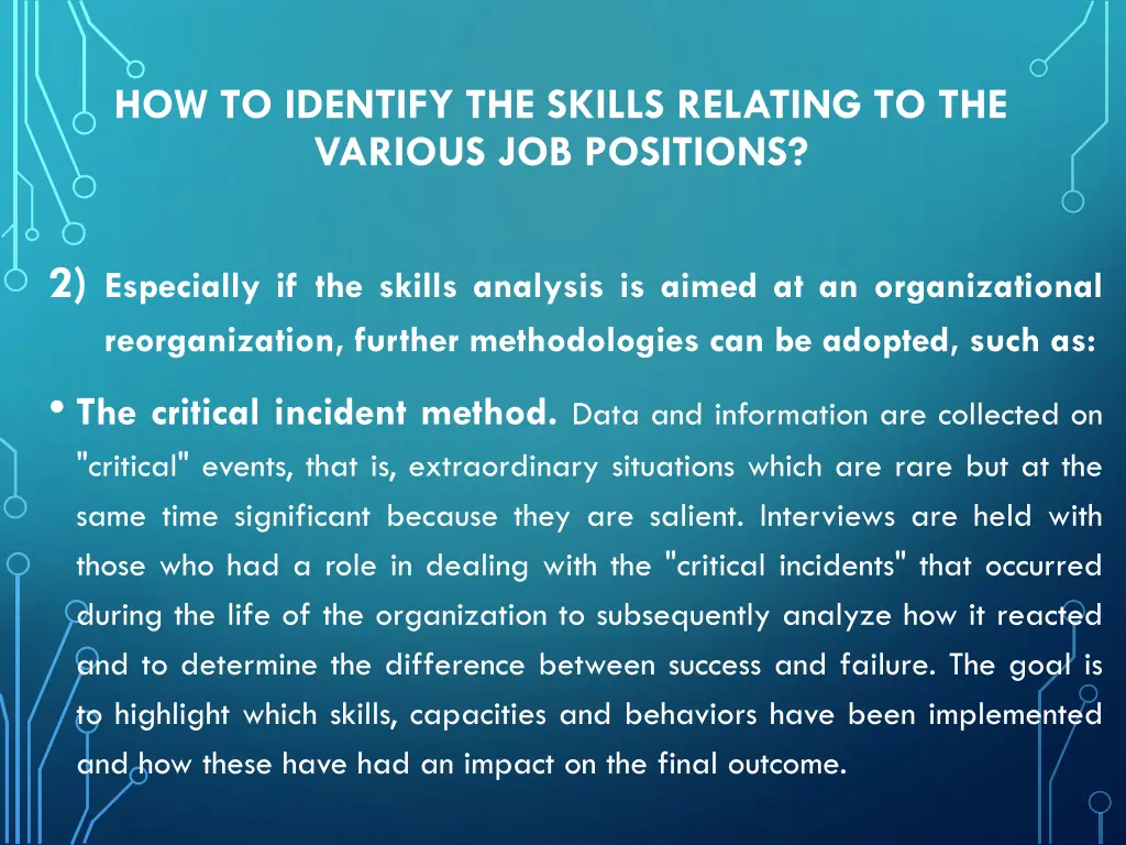 how to identify the skills relating 1