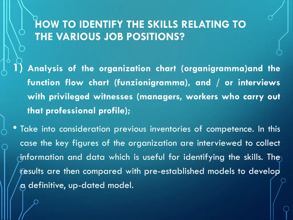 how to identify the skills relating