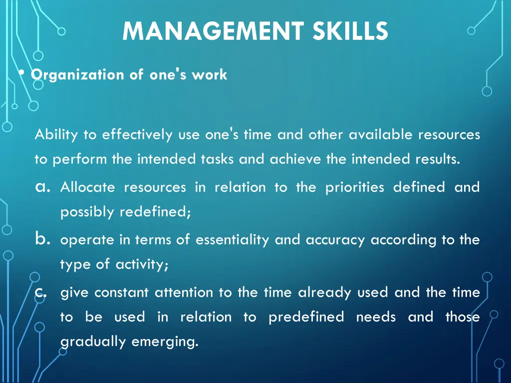 management skills