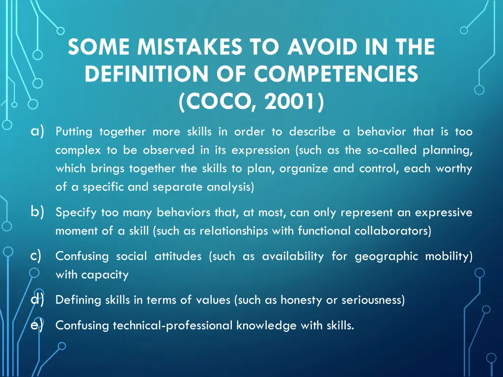 some mistakes to avoid in the definition