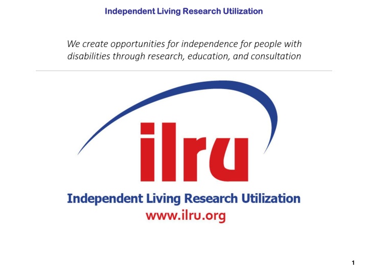 independent living research utilization