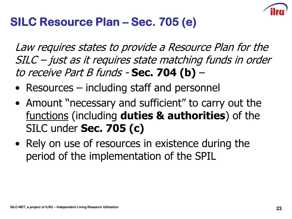 silc resource plan silc resource plan sec 705 e