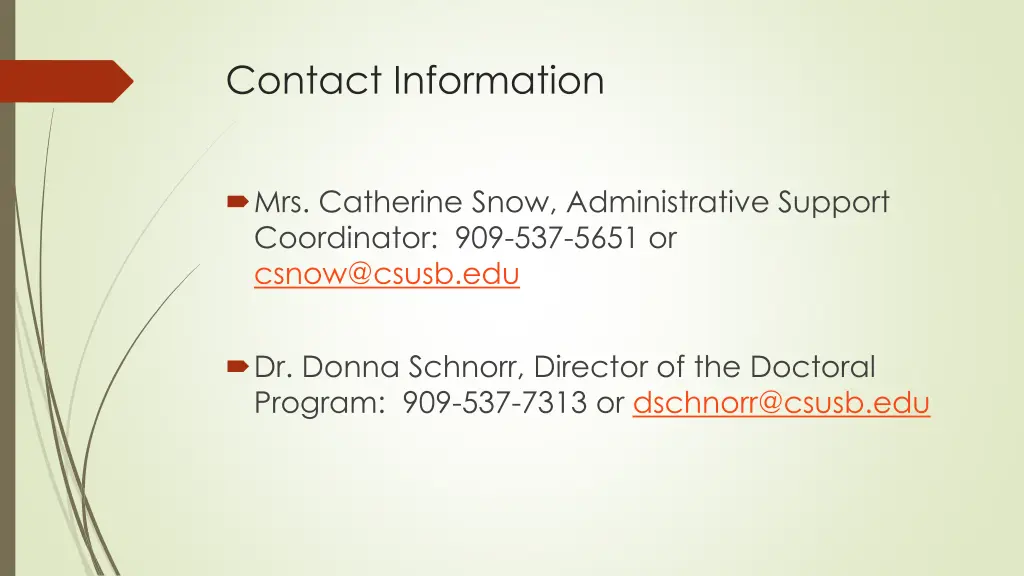 contact information