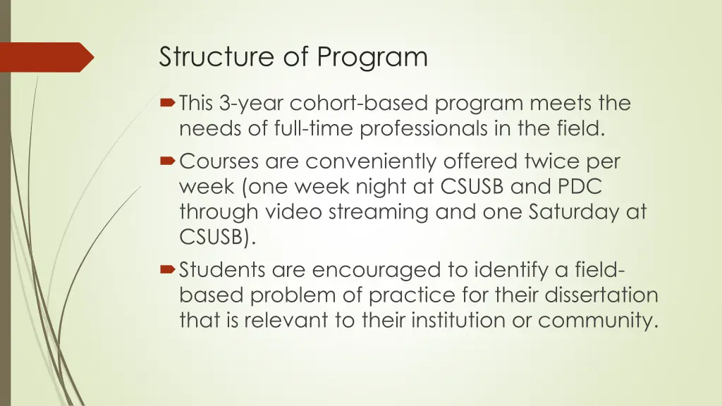 structure of program