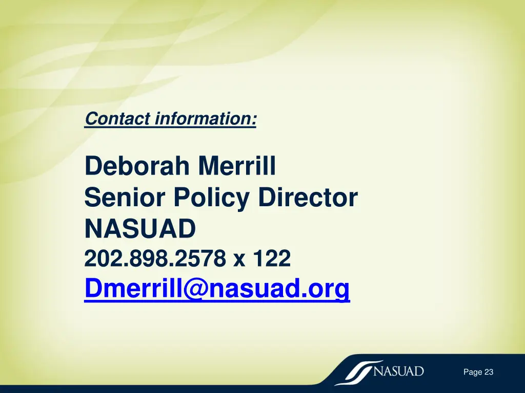 contact information