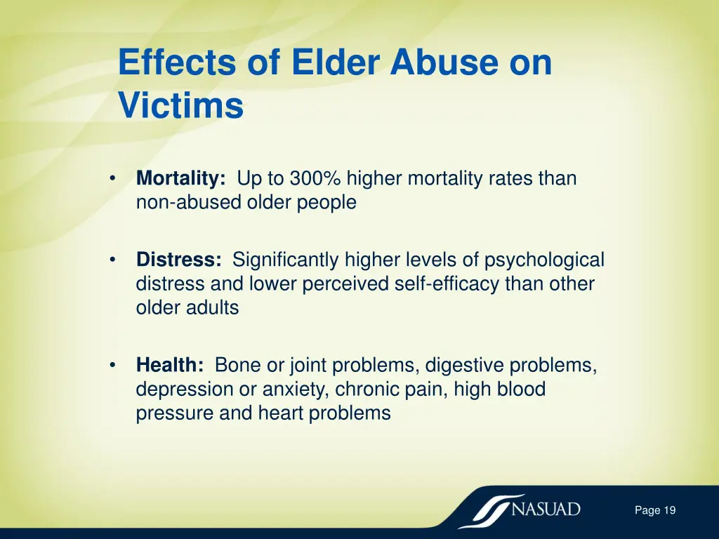 effects of elder abuse on victims