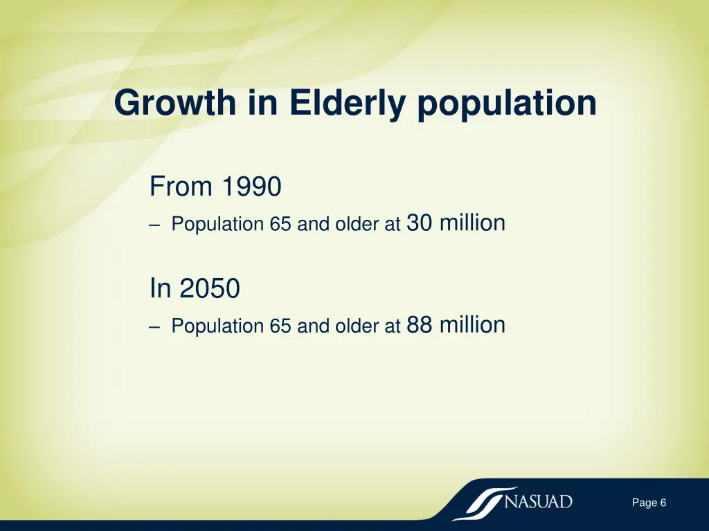 growth in elderly population