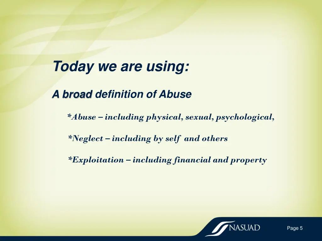 today we are using