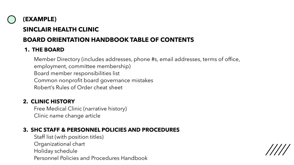 example sinclair health clinic board orientation