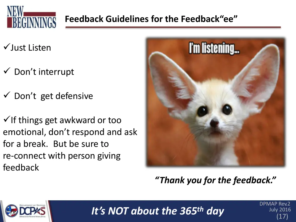 feedback guidelines for the feedback ee