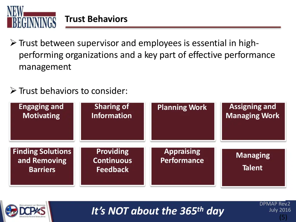 trust behaviors