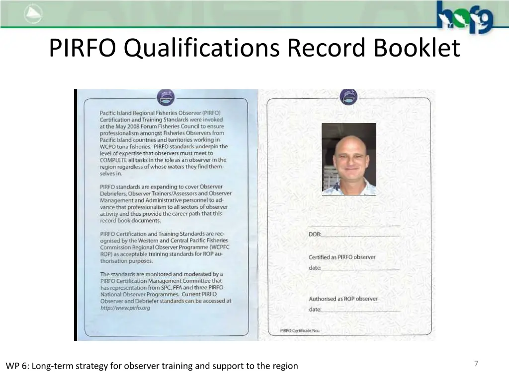 pirfo qualifications record booklet 1