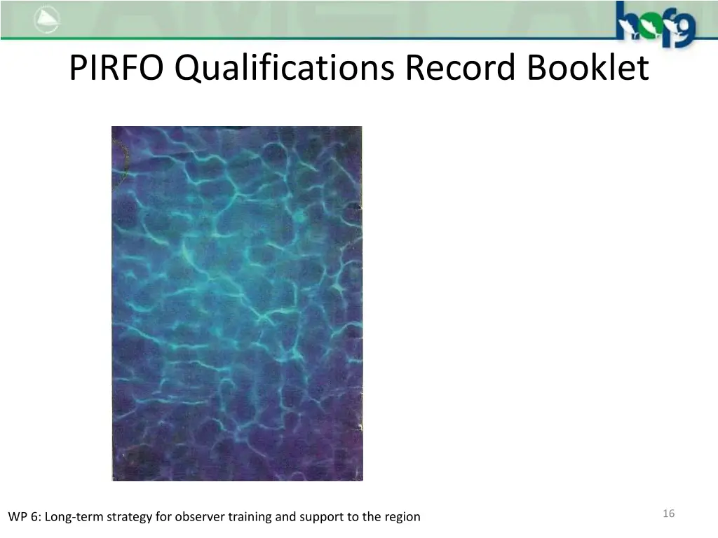 pirfo qualifications record booklet 10