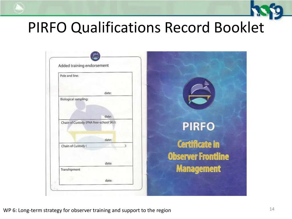 pirfo qualifications record booklet 8