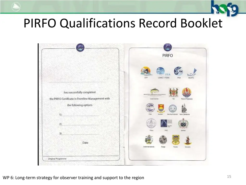 pirfo qualifications record booklet 9