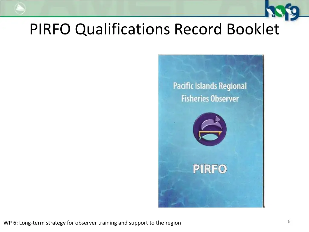 pirfo qualifications record booklet