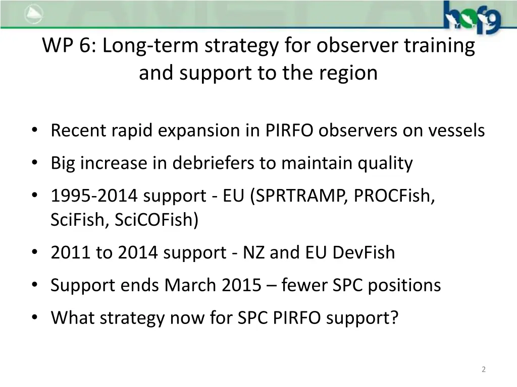 wp 6 long term strategy for observer training 1