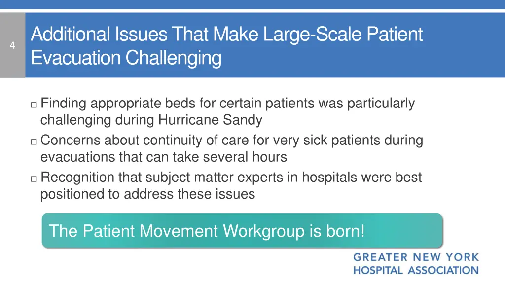 additional issues that make large scale patient