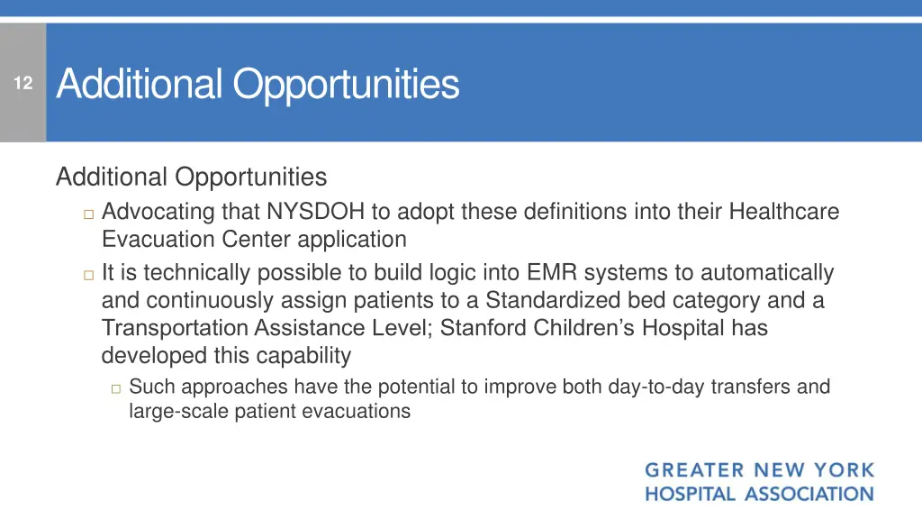 additional opportunities