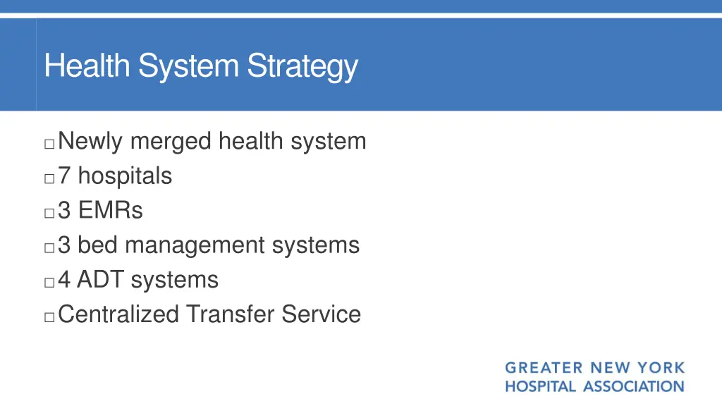 health system strategy