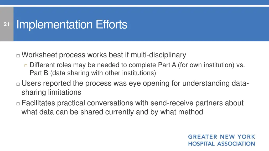 implementation efforts 1