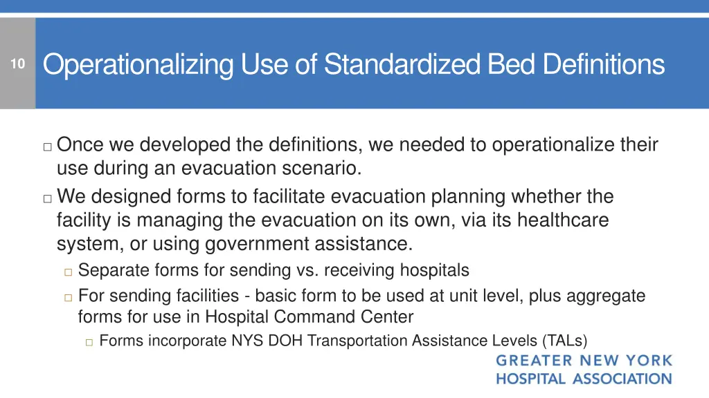 operationalizing use of standardized