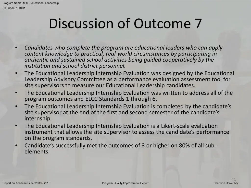 program name m s educational leadership 39