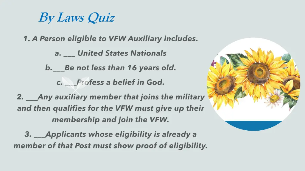 by laws quiz
