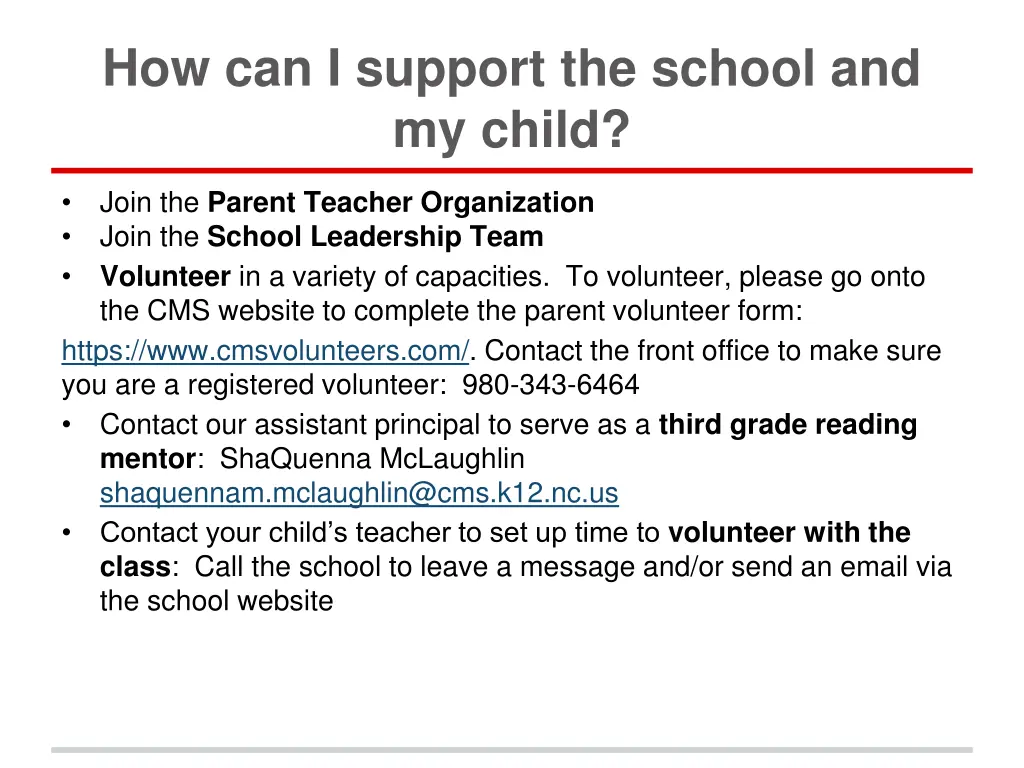how can i support the school and my child
