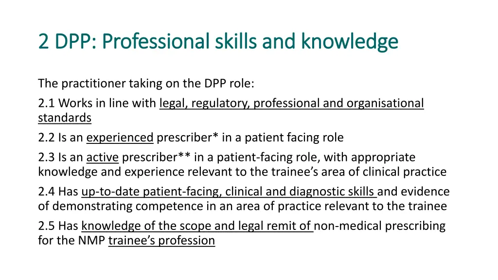 2 dpp professional skills and knowledge