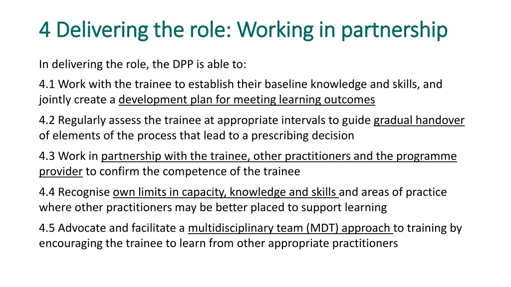4 delivering the role working in partnership