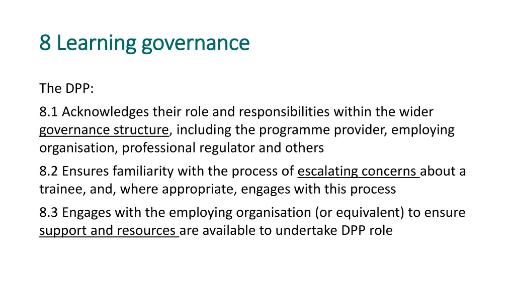 8 learning governance 8 learning governance