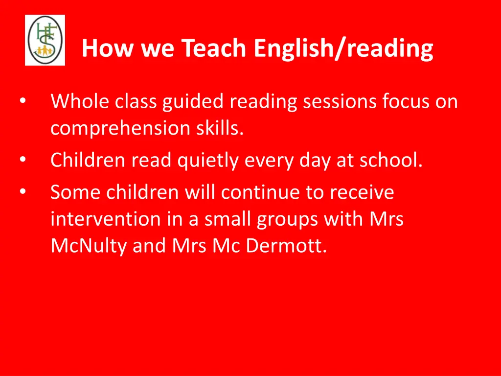 how we teach english reading