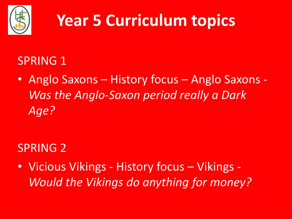 year 5 curriculum topics 1
