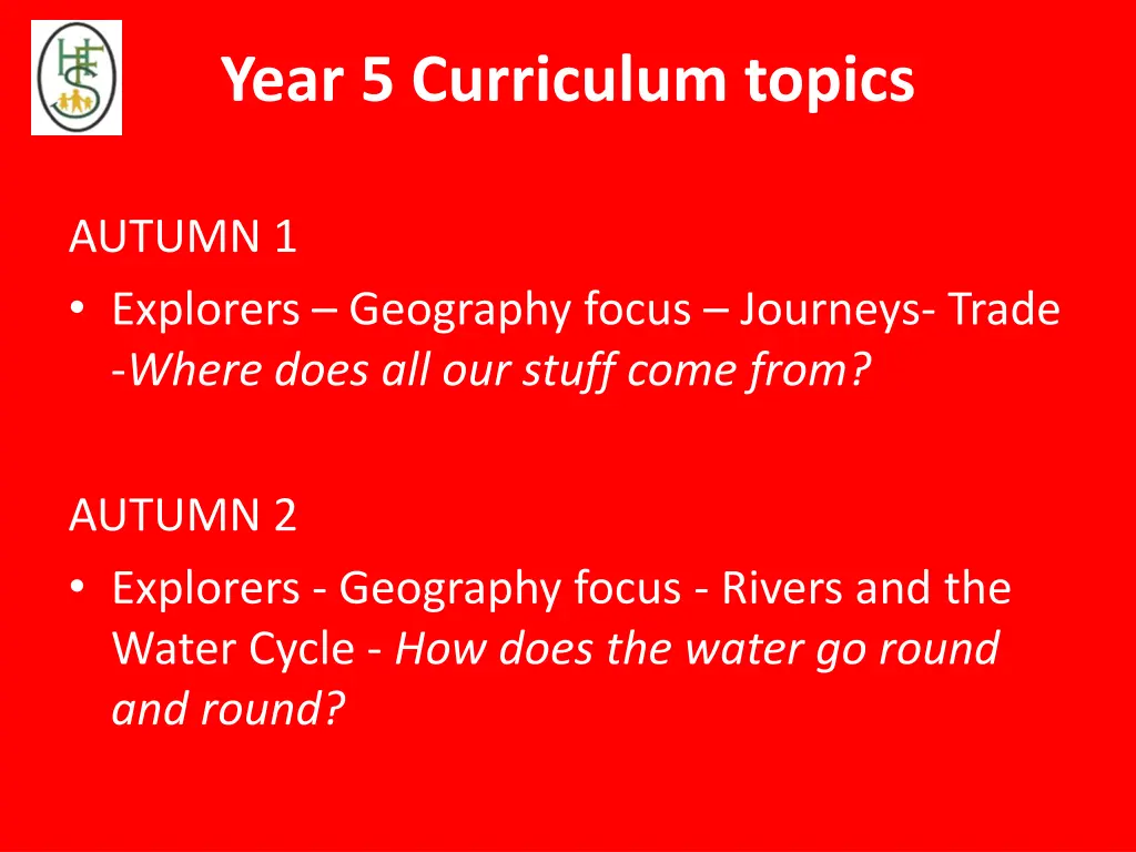 year 5 curriculum topics
