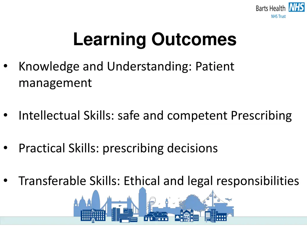 learning outcomes