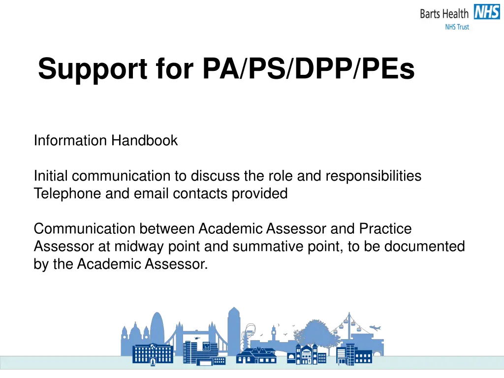 support for pa ps dpp pes