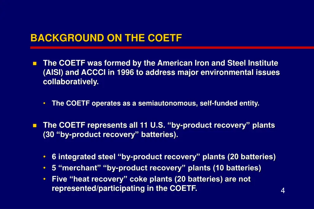 background on the coetf