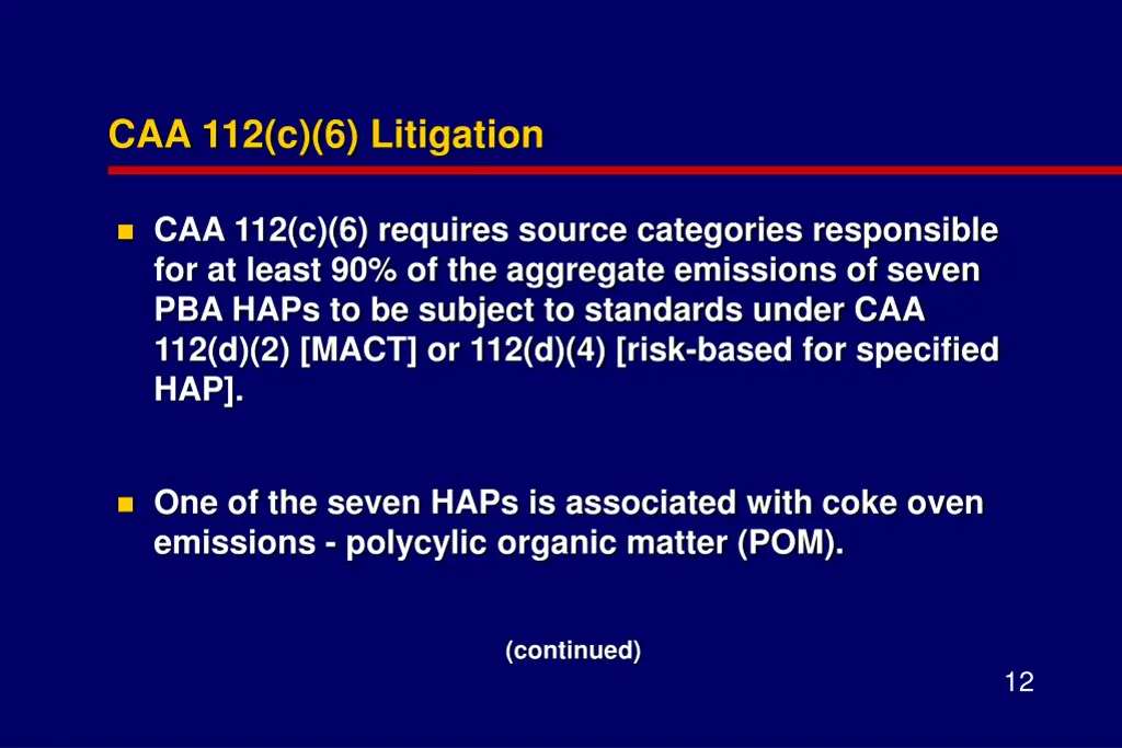caa 112 c 6 litigation
