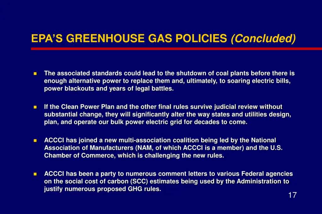 epa s greenhouse gas policies concluded