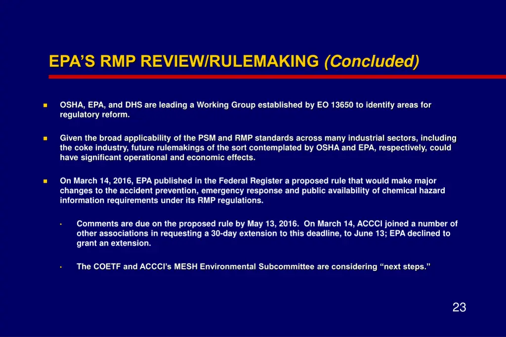 epa s rmp review rulemaking concluded